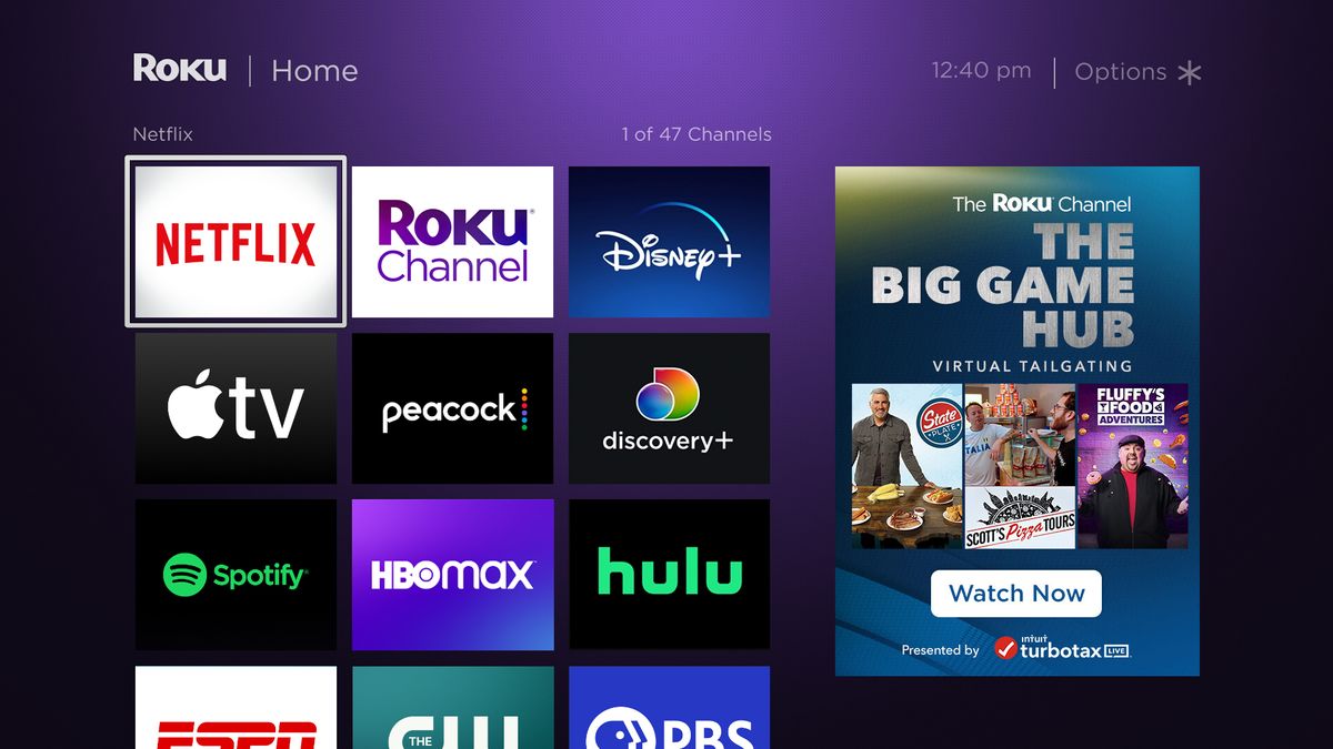 Roku user interface