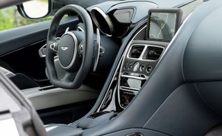 The interior cabin of the new Aston Martin DBS Supperleggera