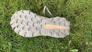 Sole of trail running shoe