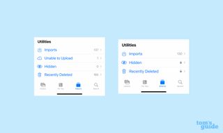 iOS 15 vs iOS 16 Hidden Folders