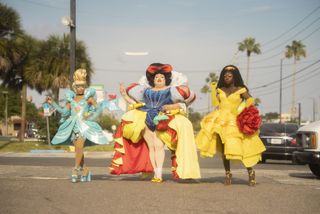 Shangela, Eureka and Bob the Drag Queen of HBO’s ‘We’re Here’ at Walt Disney World.