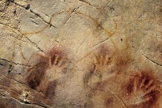 hand prints from El Castillo cave paintings