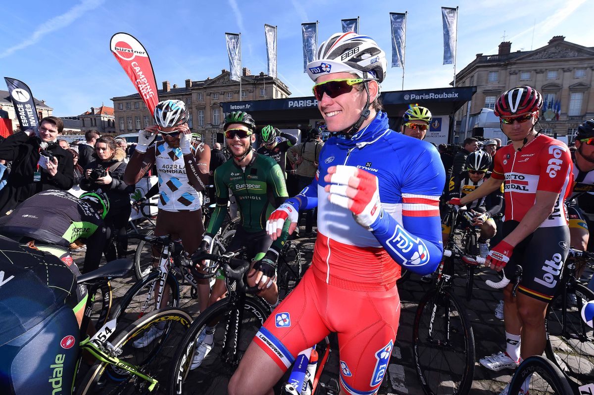 It wasn't a great day for French national champion Arnaud D&eacute;mare (FDJ)