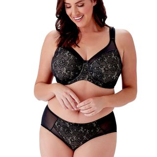 Beauty Lace Underwired Smoothing Bra - Black