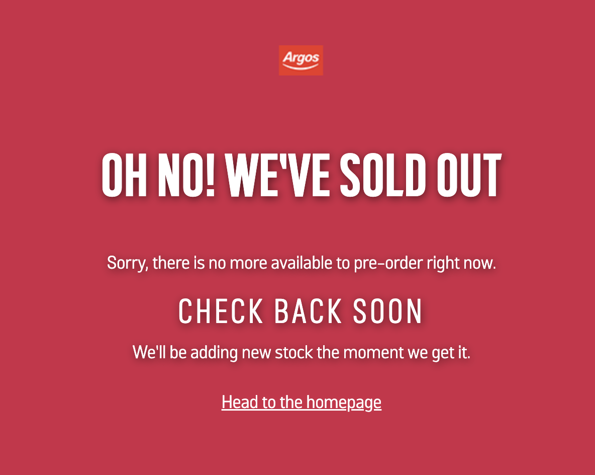 Argos Switch 2 pre-orders