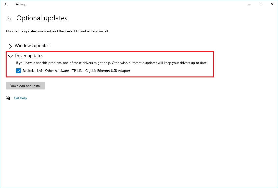 Windows Update install drivers