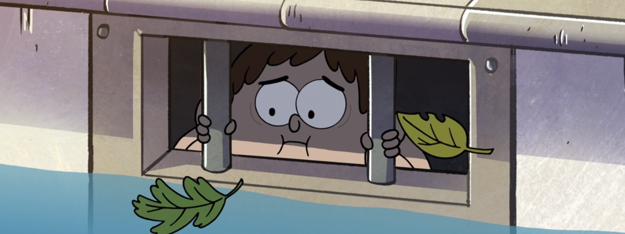 Pool Kid stuck behind bars in Gravity Falls