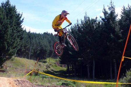 Matt Scoles enjoys his downhill run