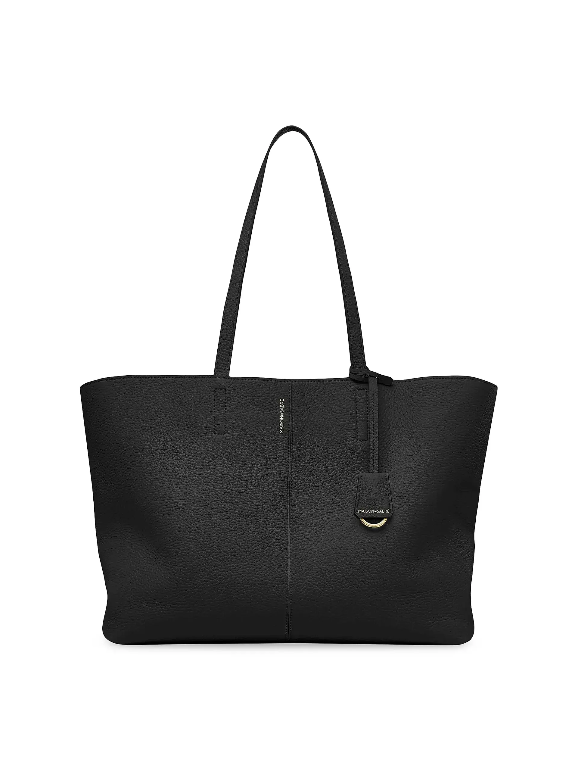 Large Leather Snap Soft Tote