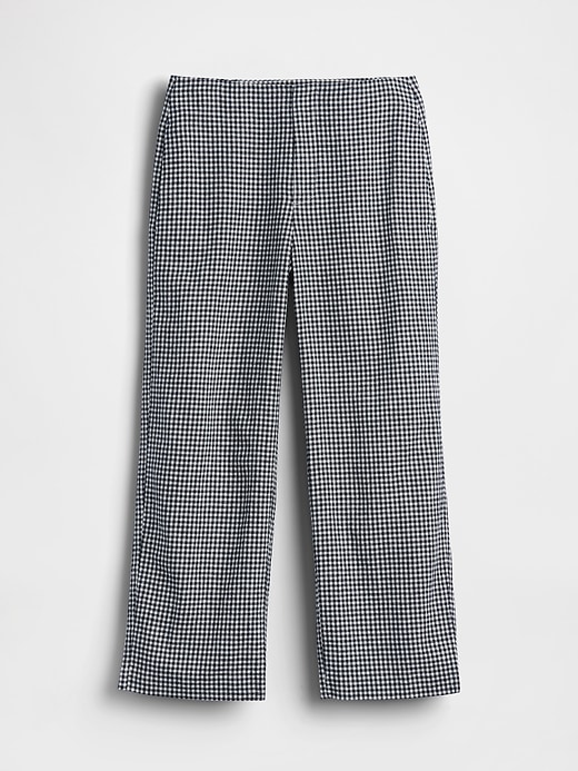 Linen-Blend Relaxed Straight Ankle Pants