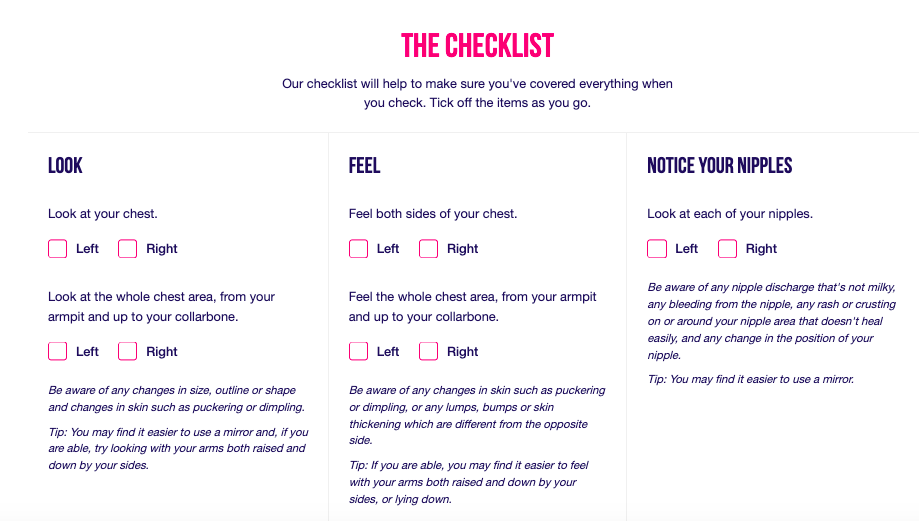 How to check your breasts for lumps, + 7 other signs | Marie Claire UK
