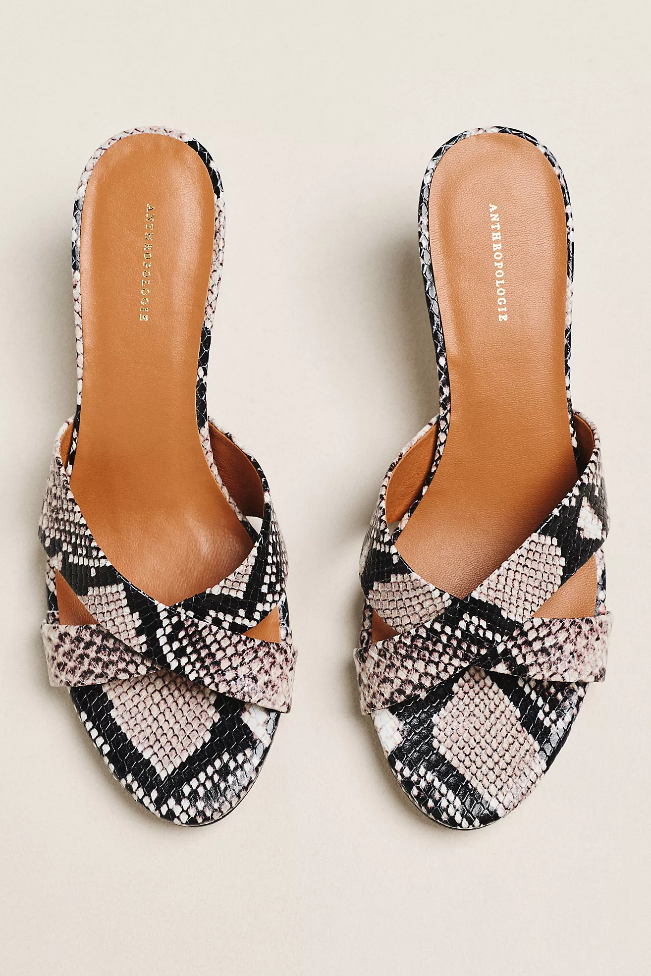 By Anthropologie Criss-Cross Kitten Heels