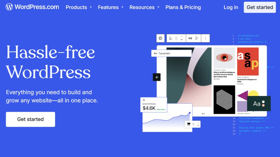 Website screenshot of WordPress (July, 2025)
