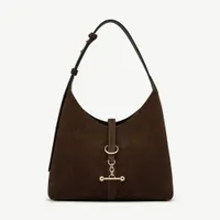 Strathberry Kite Hobo - Chocolate Suede Strathberry Kite Hobo - Chocolate Suede