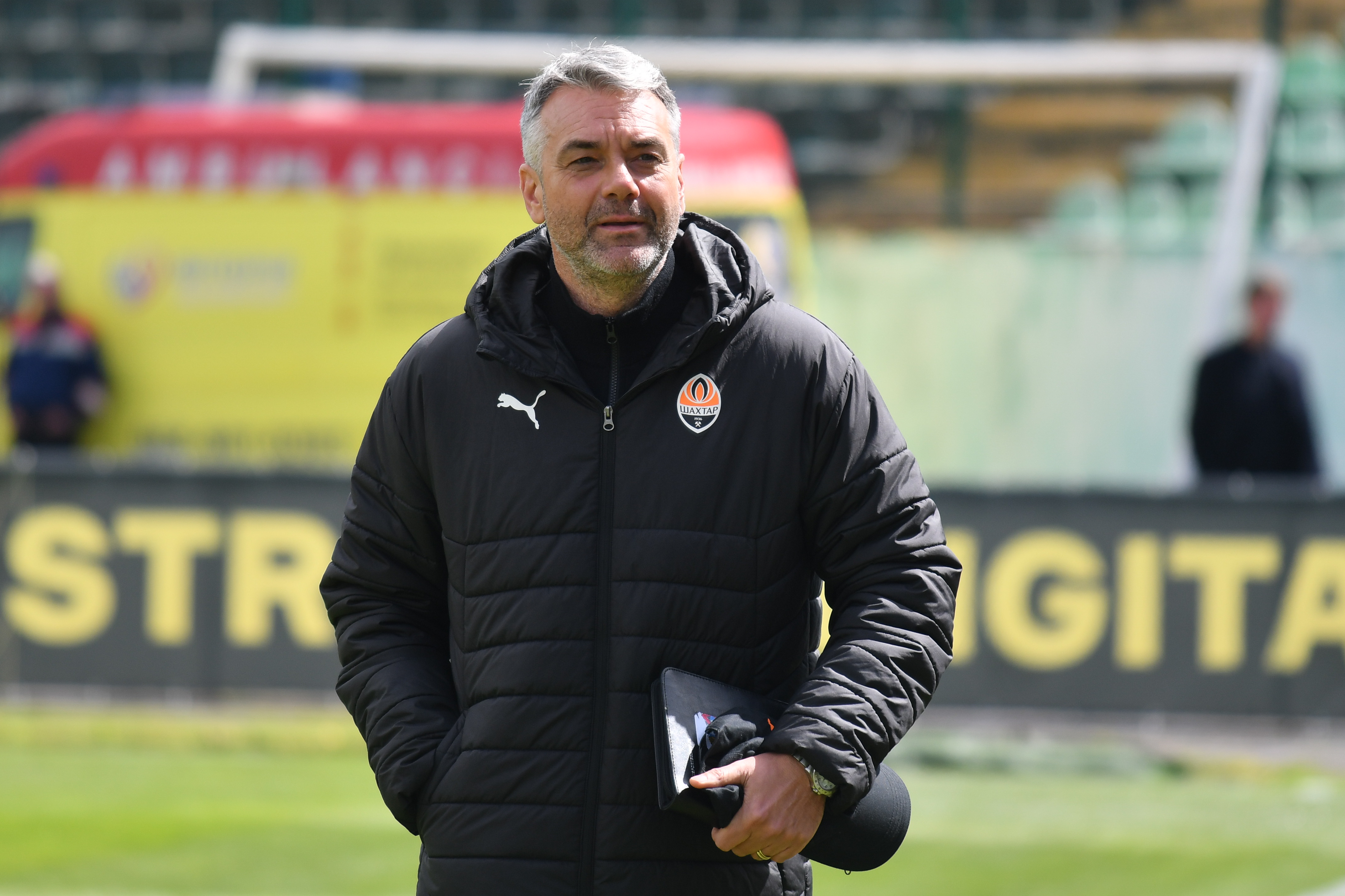 Head coach of Shakhtar Marino Pusic during the Ukrainian Premier League match between FC Inhulets Petrove vs FC Shakhtar Donetsk on May 18, 2025 in Lviv, Ukraine.