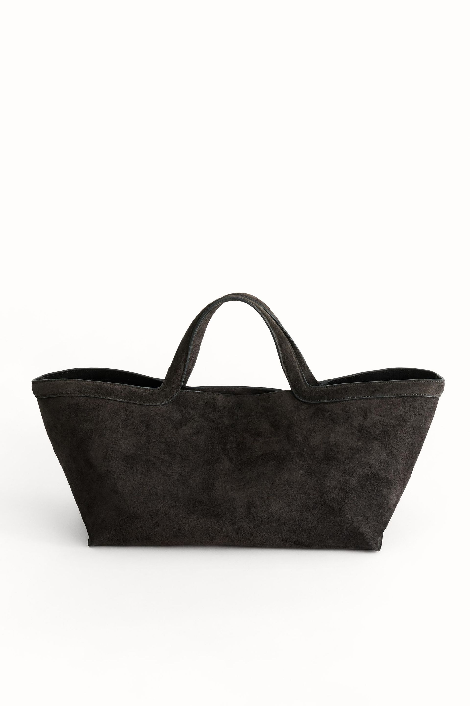 Elongated Suede Tote Bag