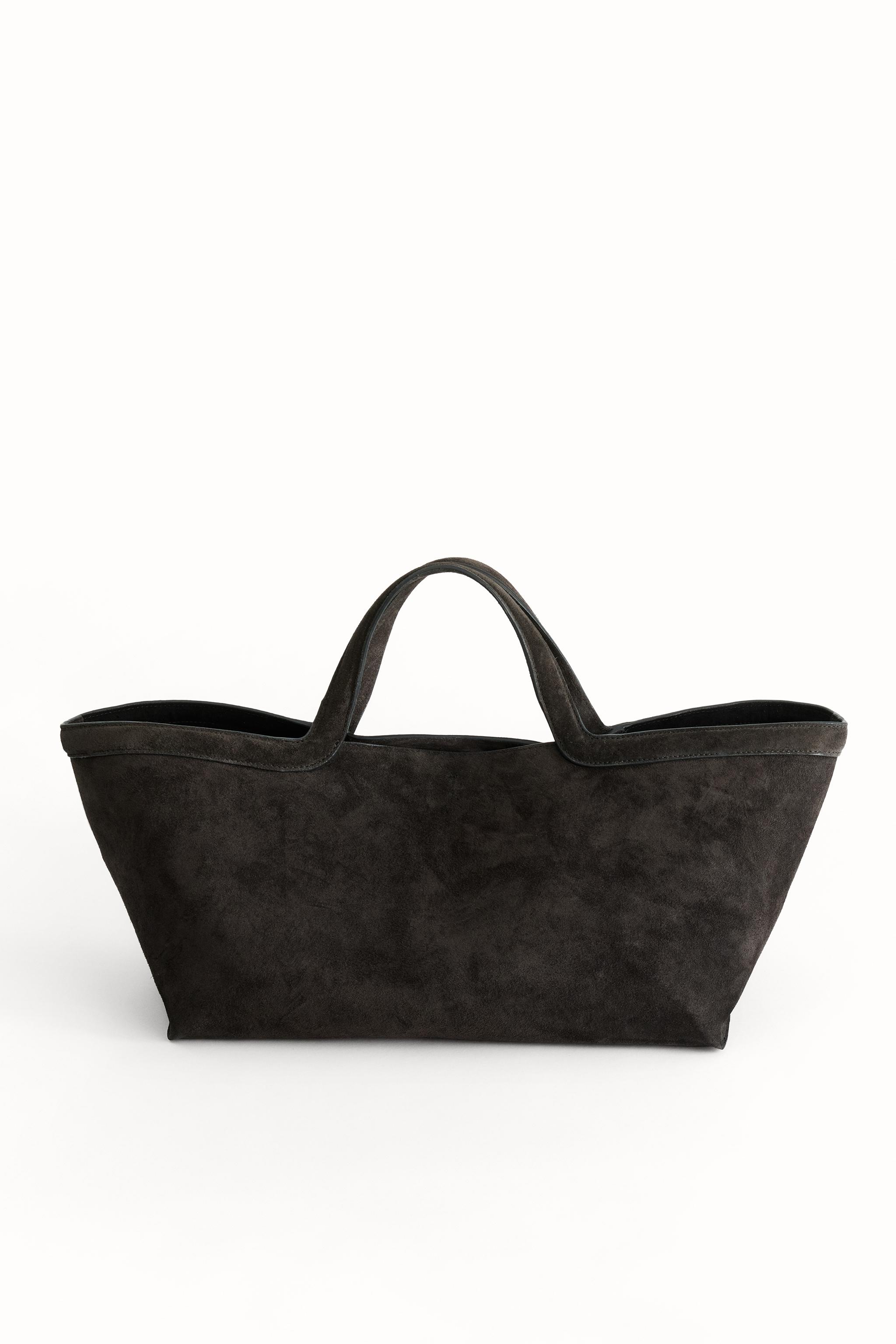 Elongated Suede Tote Bag