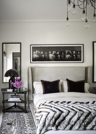 black and white luxurious bedroom