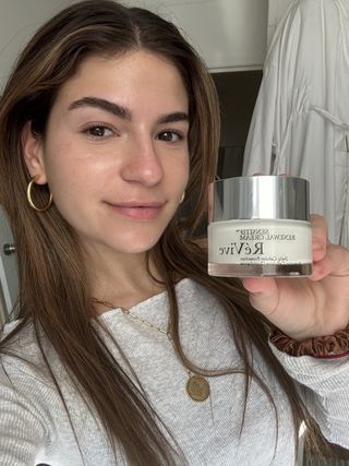 Freelance Beauty Writer Emma Aerin Becker wears ReVive's Sensitif Renewal Cream