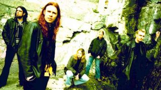 In Flames circa 2000: (from left) Björn Gelotte (guitar), Anders Friden (vocals), Peter Iwers (bass), Jesper Strömblad  (guitar) and Daniel Svensson (drums) 