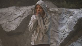 Alexa Havins as Lulu in a sweatshirt in General Hospital