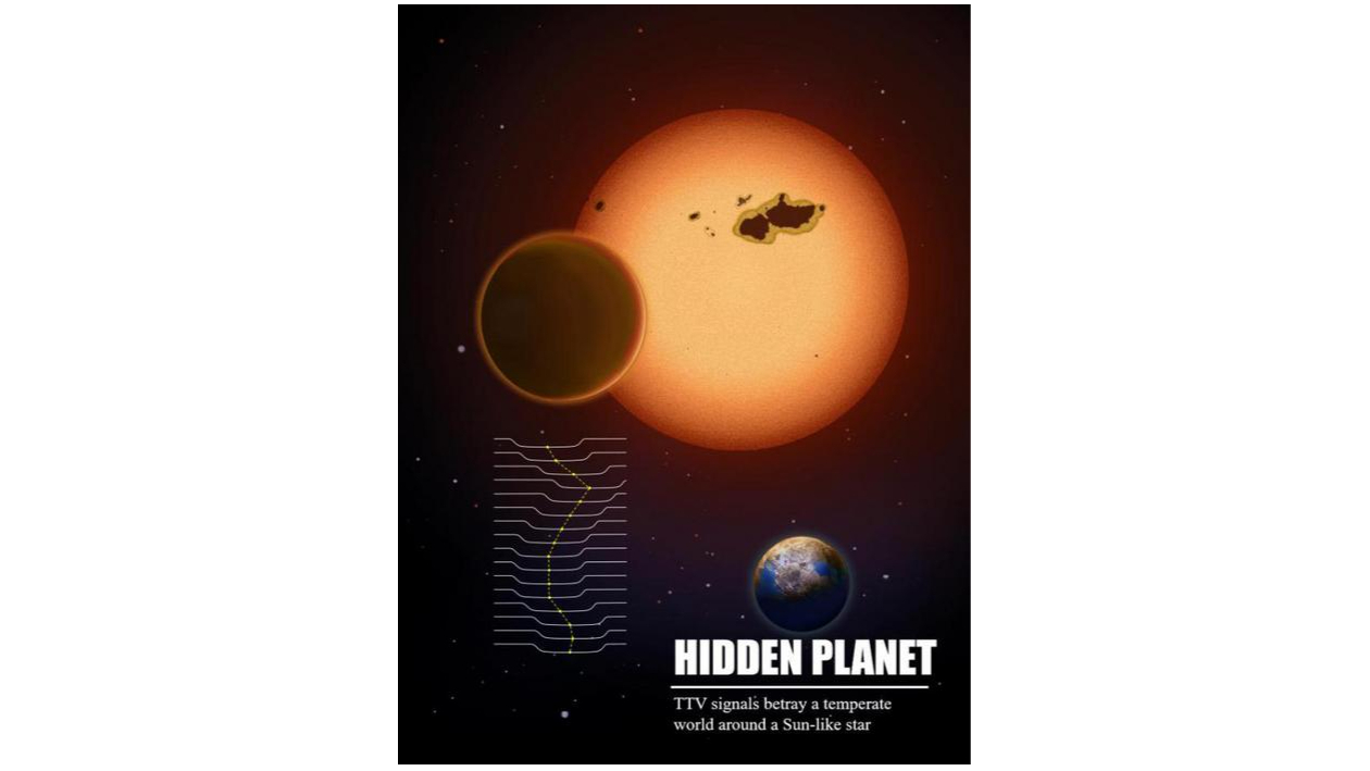 illustration showing a large planet passing in front of its yellow star