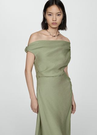 Asymmetrical Pleated Dress
