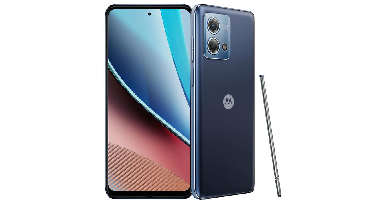 The Motorola Moto G Stylus (2023) leaks in renders showing blue and pink colorways.