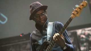 Bass player Willie Weeks performs with The Verbs at Club Nokia on January 17, 2015 in Los Angeles, California. 