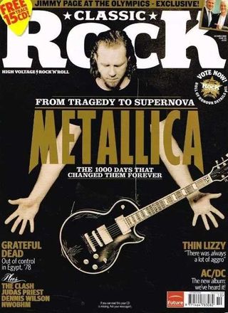 The cover of Classic Rock 125, featuring James Hetfield