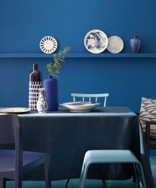 Blue painted room by Abigail Ahern