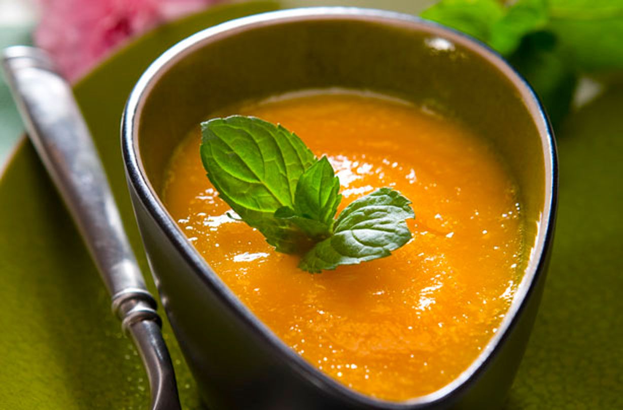 Carrot and mint soup