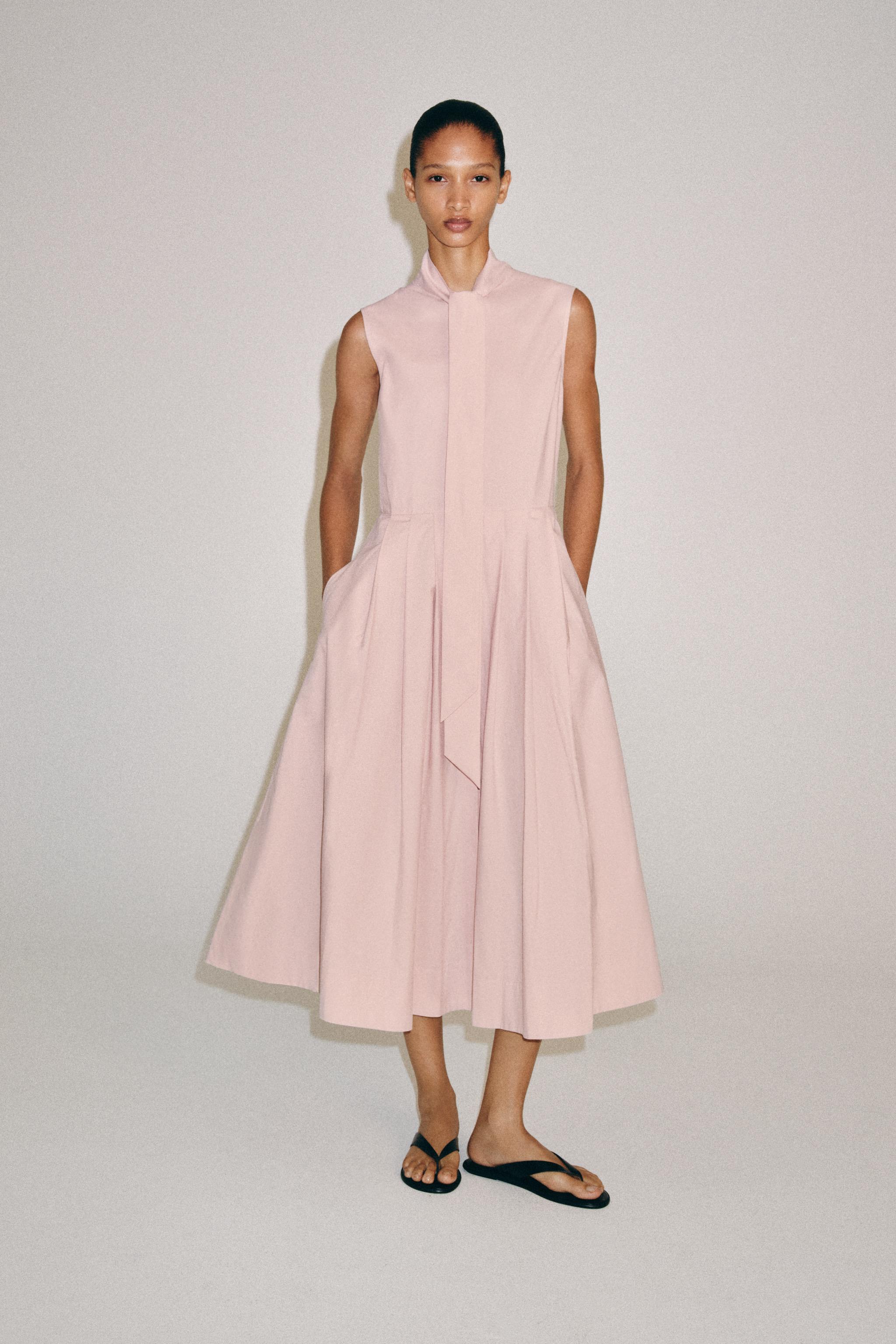 Zw Collection Shirt Dress - Pastel Pink - Xs