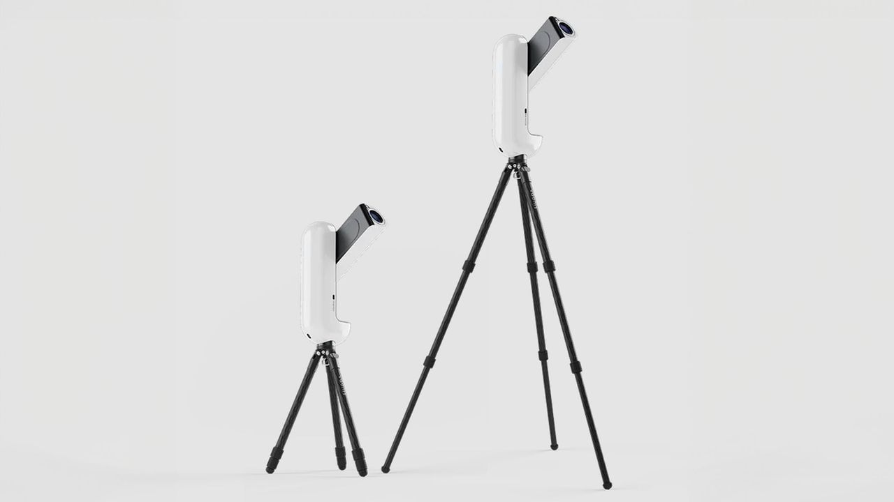 A Vaonis Vespera Pro 2 with a low tripod and Vespera Pro 2 with high tripod.