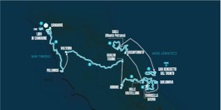 Tirreno-Adriatico 2024 route map