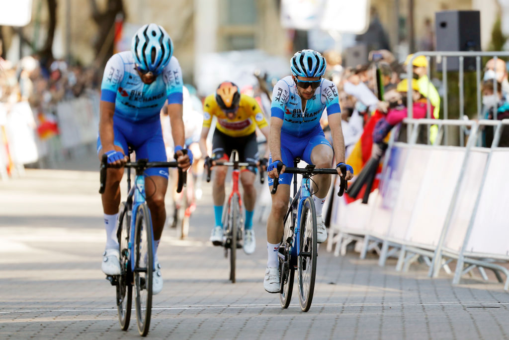 CHICLANA DE SEGURA SPAIN FEBRUARY 20 reacts after cross the finishing line during the 68th Vuelta A Andalucia Ruta Del Sol 2022 Stage 5 a 1644km stage from Huesa to Chiclana De Segura 870m 68RdS on February 20 2022 in Chiclana De Segura Spain Photo by Bas CzerwinskiGetty Images