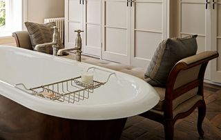 bathroom in a complete refurbishment of a Grade II-listed Georgian rectory