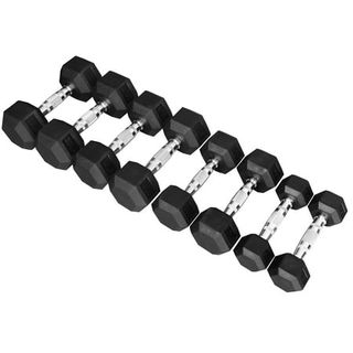 Balancefrom Dumbbell Set, Pairs of 5 Lb, 10 Lb, 15 Lb, and 20 Lb