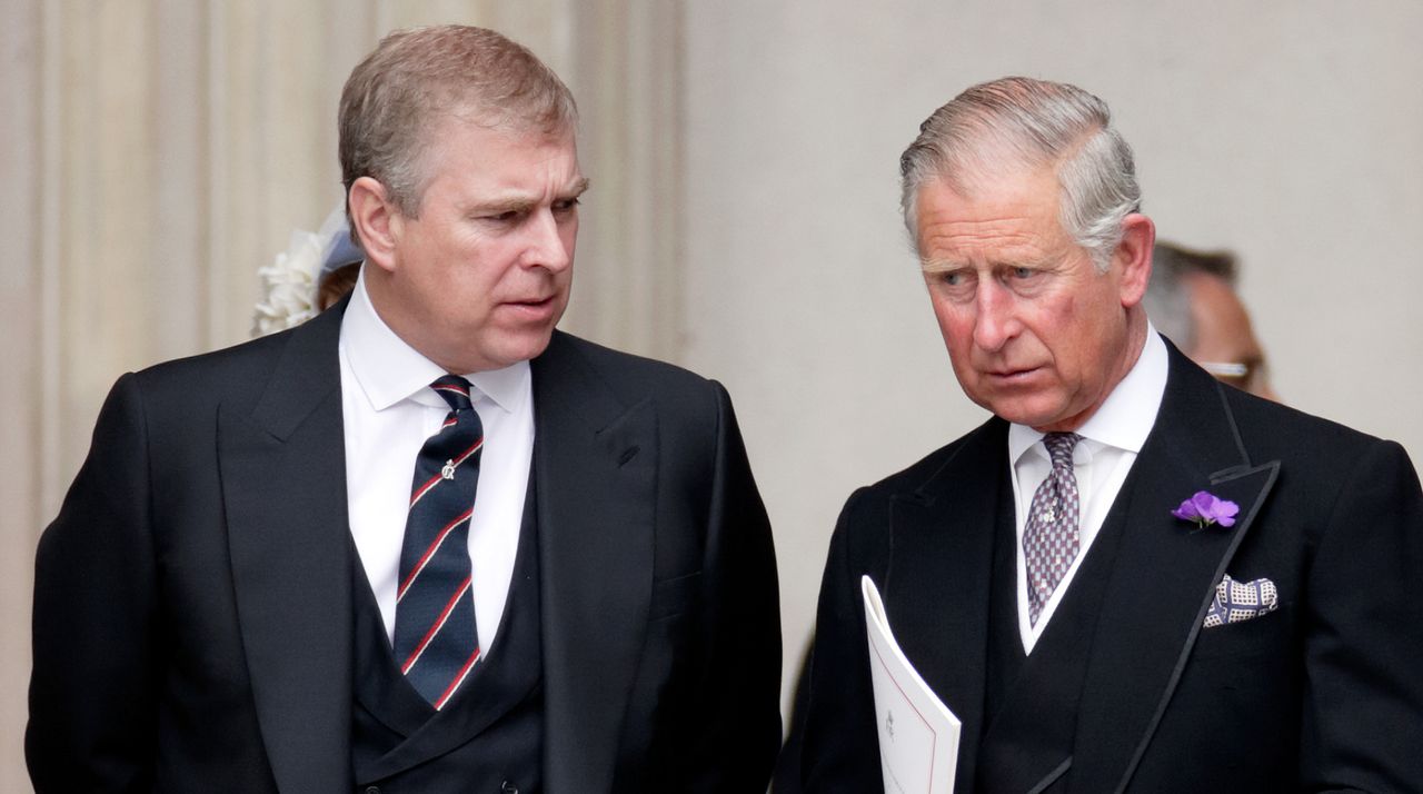  Prince Andrew, Duke of York and Prince Charles, Prince of Wales attend a Service of Thanksgiving to celebrate Queen Elizabeth II&#039;s Diamond Jubilee at St Paul&#039;s Cathedral on June 5, 2012 in London, England