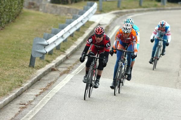 Cadel Evans (BMC) pushes the pace in the Giro del Friuli