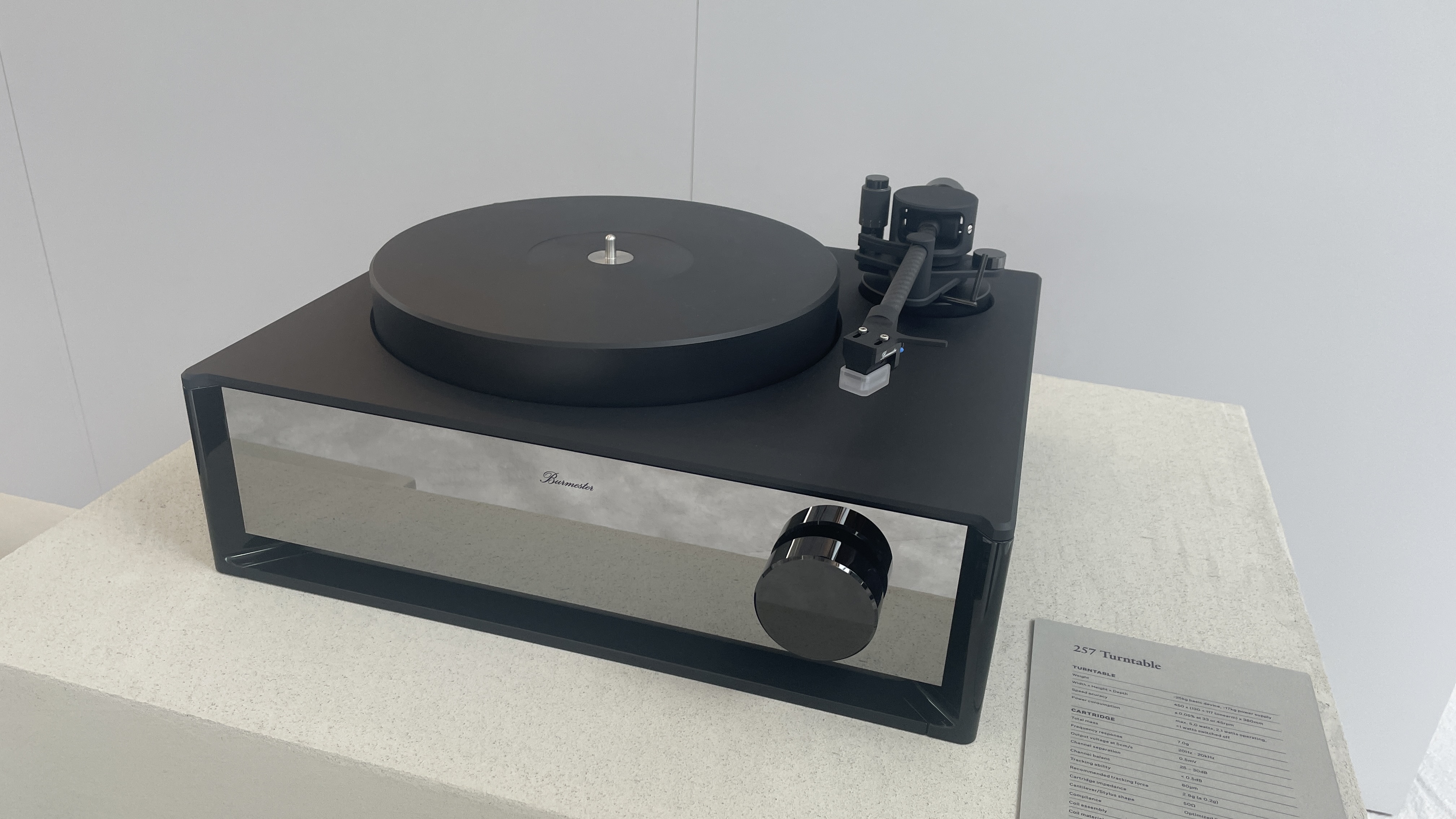 Burmester Reference Line products on stand