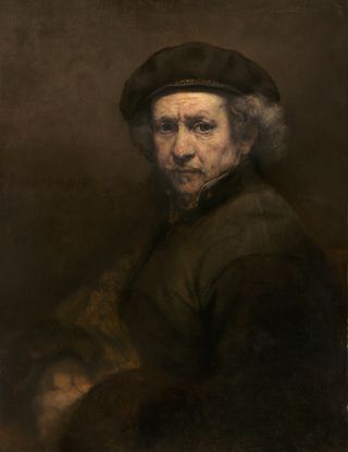 An oil on canvas self-portrait that Rembrandt painted in 1659 following financial failure.