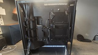 NZXT H7 Flow PC case being built into