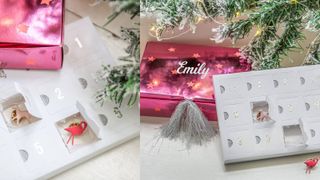 jewelry advent calendar and pink personalized cover
