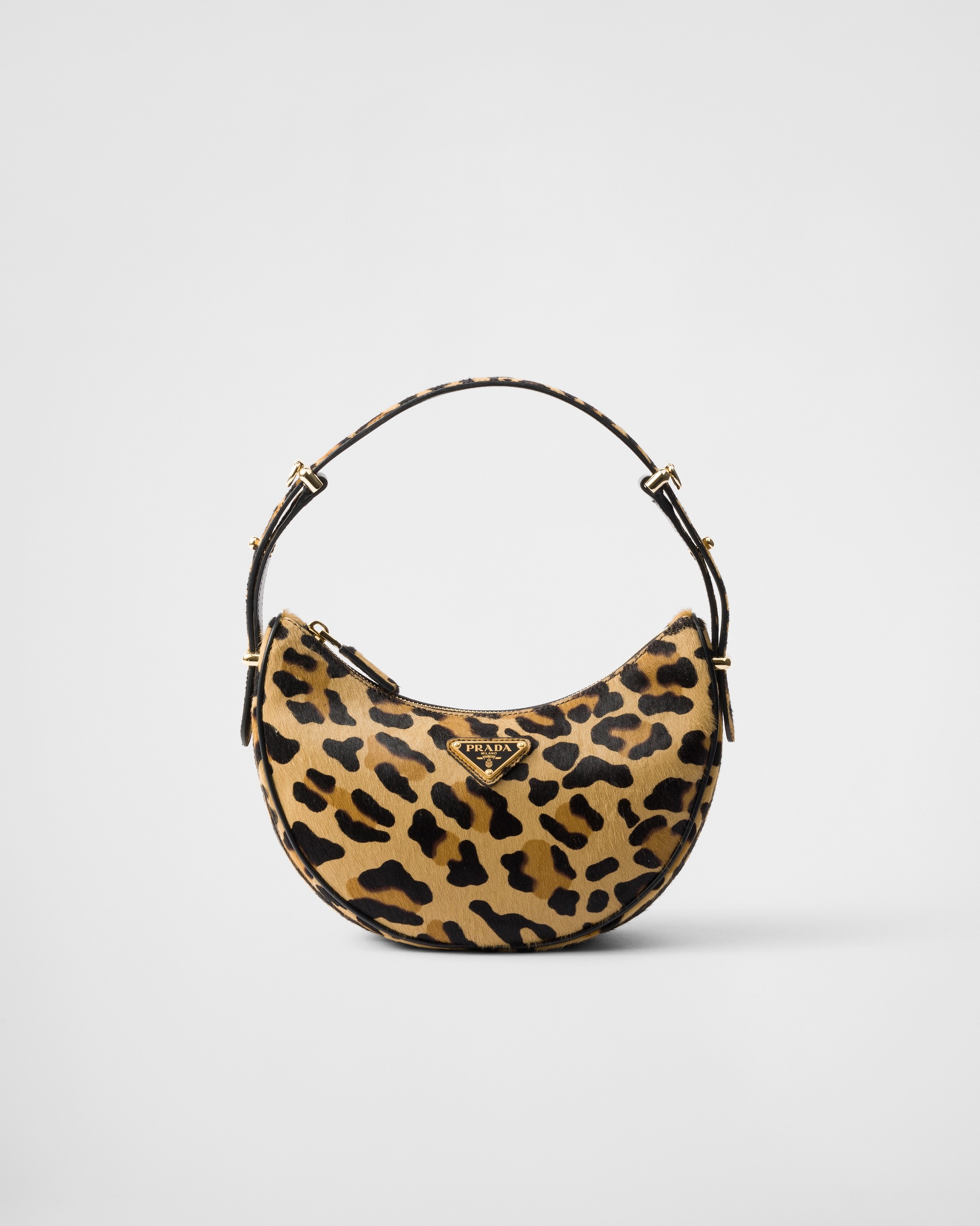Prada Arqué Printed Leather Shoulder Bag