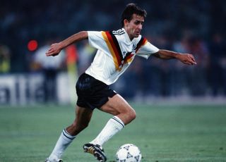 Pierre Littbarski in action for West Germany at the 1990 World Cup.