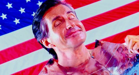 San Francisco - MAY 1980: Actor George Hamilton does suntan spoof and poses for a portrait in Los Angeles, California. (Photo by Aaron Rapoport/Corbis/Getty Images)