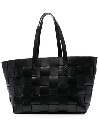 Woven Leather Tote Bag