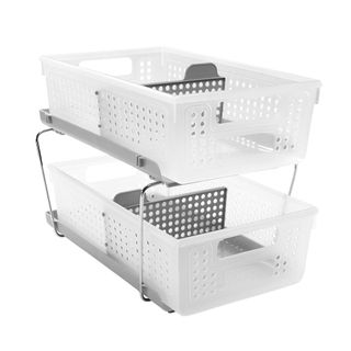 A double-tier frosted organizer