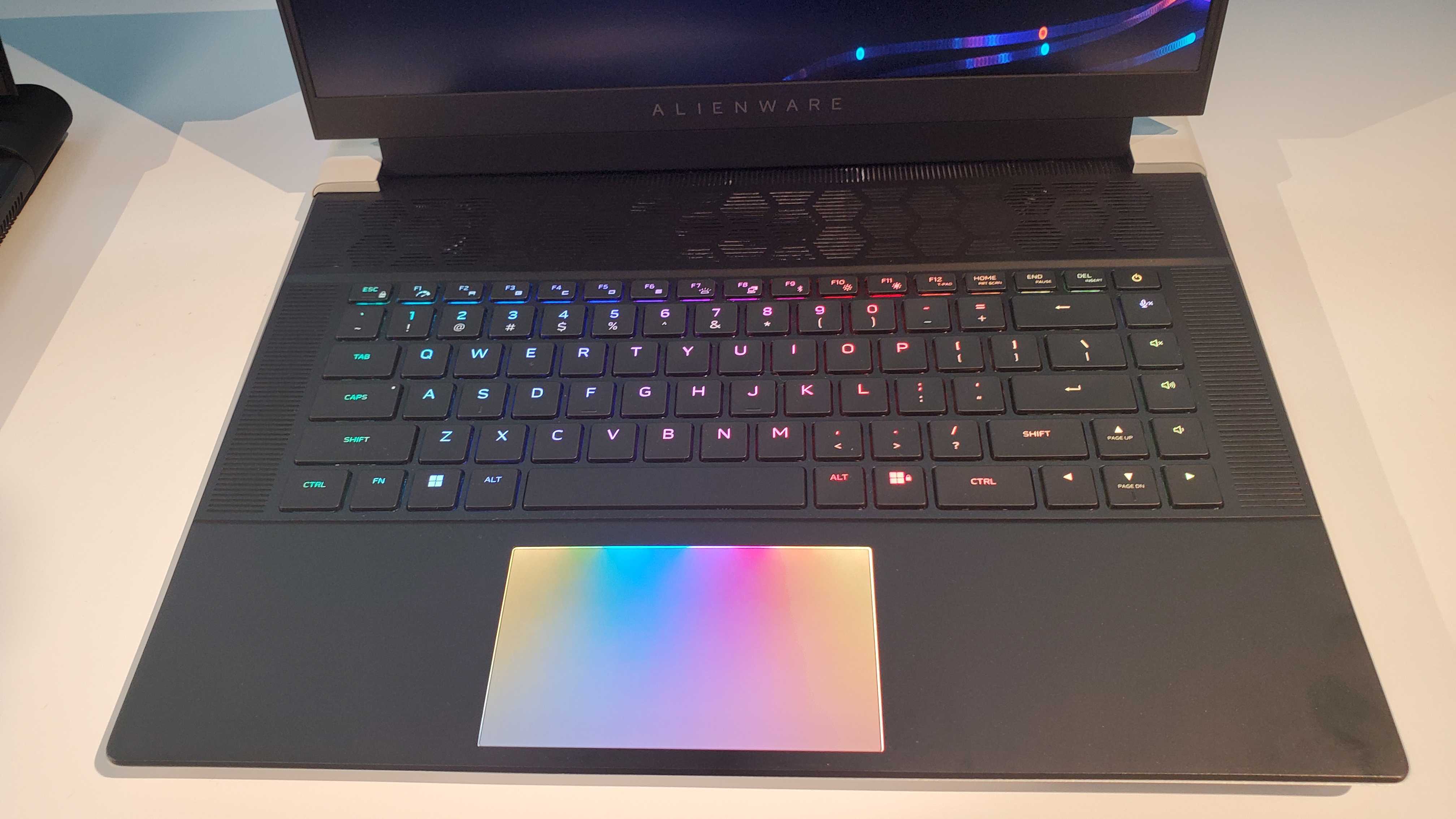 gaming laptop with rgb lit keyboard